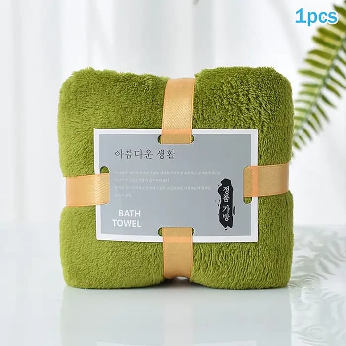 Ensemble de serviettes de bain luxueux en velours corail