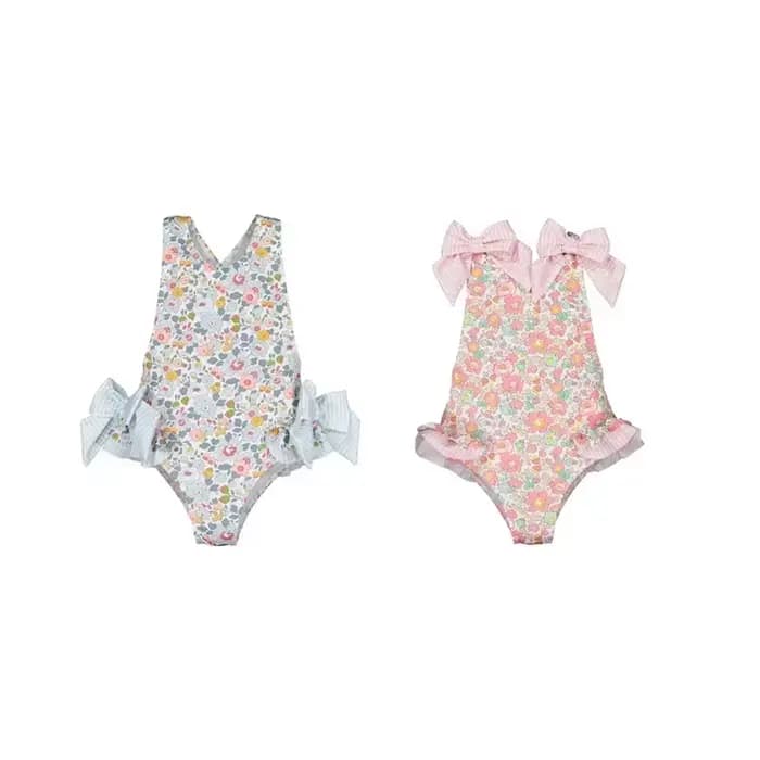 Maillot de bain une pièce pour filles, imprimé élingue, mignon, bikini de plage, 2-7 ans