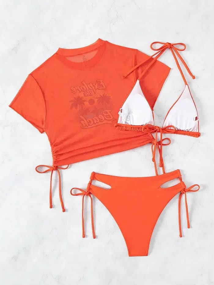 Maillot de bain 3 pièces sexy pour femme
