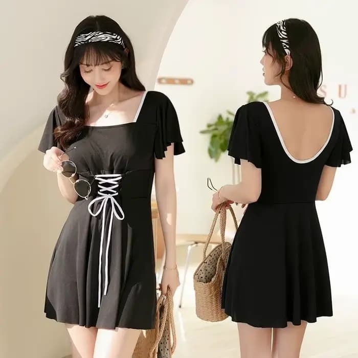 Maillot de bain une pièce tendance pour femme, style jupe coréen, amincissant, idéal pour l'été et l