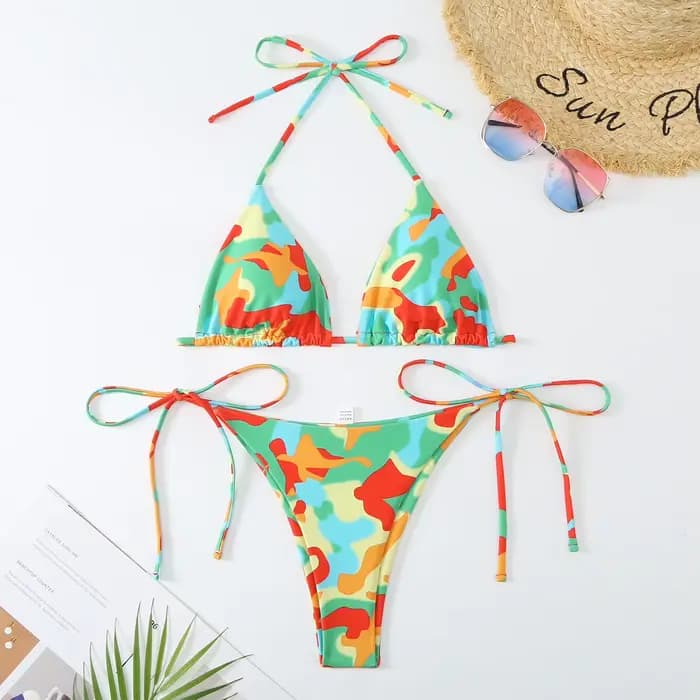 Maillot de bain brésilien deux pièces pour femme, bikini rembourré, maillot de bain femme, baigneur,