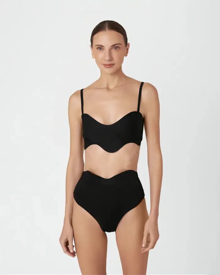 Bikini à bords festonnés pour femme