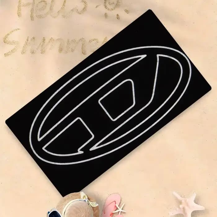 Serviette de bain en microfibre avec logo D-DIESEL, douce, absorbante, respirante, pour filles et enfants, serviette de plage décorative à motif de dessin animé