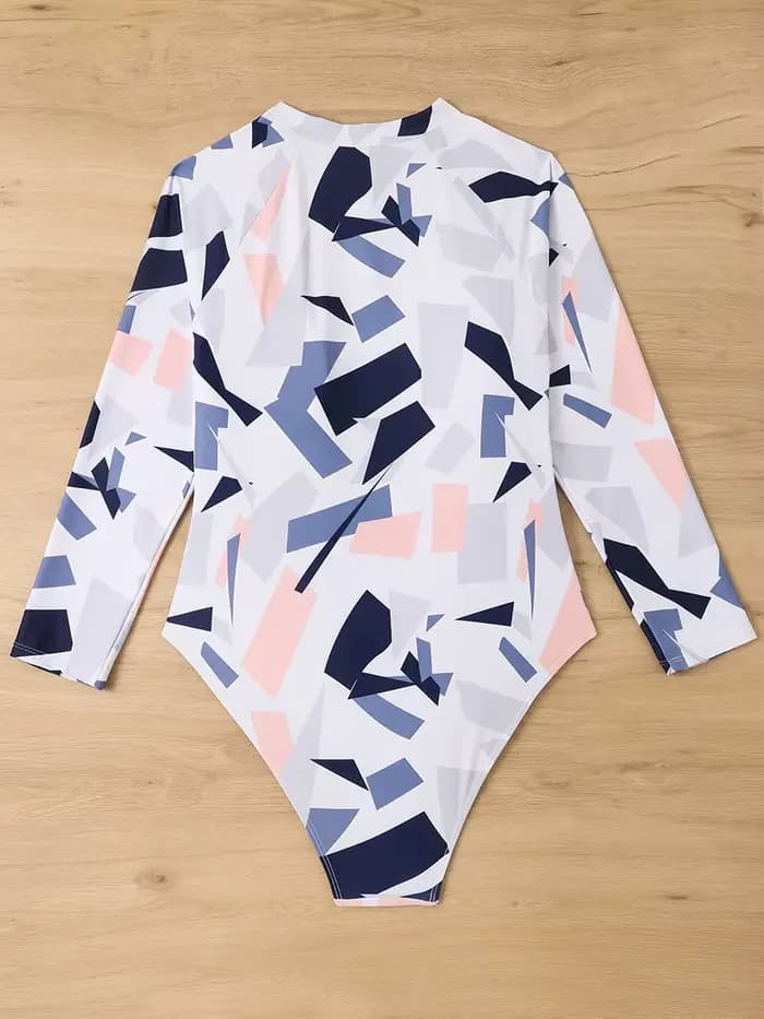 Maillot de bain une pièce grande taille à manches longues pour femme 2026 – Combinaison de surf et de natation pour la plage