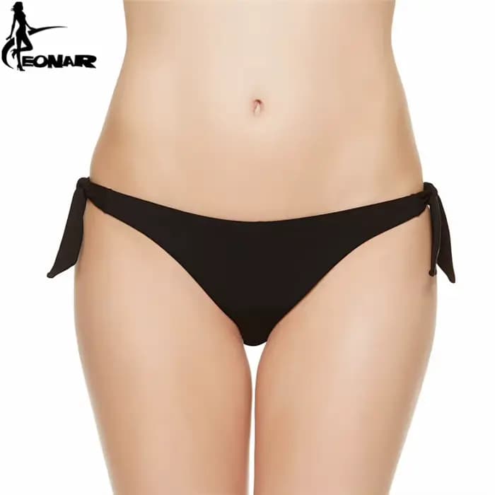 EONAR-Maillot de bain string brésilien pour femme, bas de bikini effronté, liens latéraux réglables, bas de coupe classique, maillot de bain