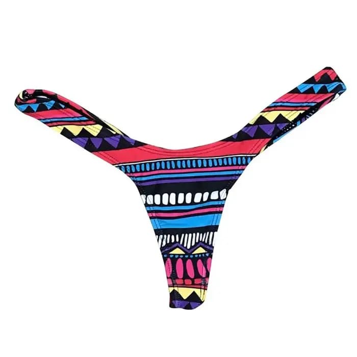 Femmes brésilien imprimé Bikini bas string bain plage maillot
