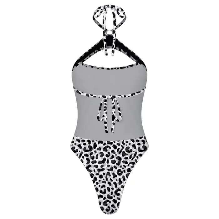 Maillot de bain une pièce imprimé léopard pour femme