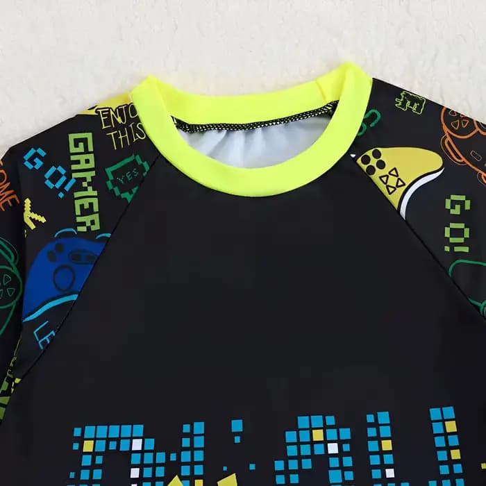 Maillot de bain deux pièces pour garçons 2026 avec short imprimé