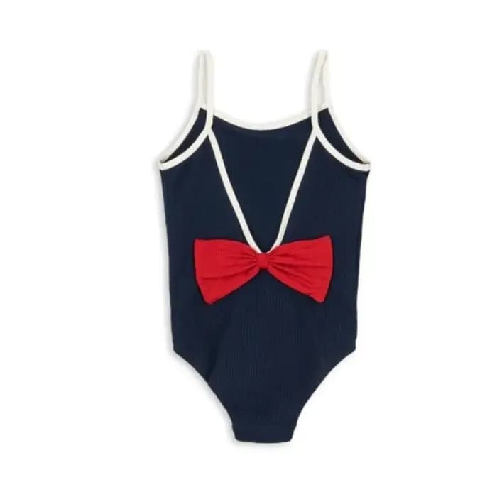 Maillots de bain pour filles, maillot de bain une pièce avec nœud rouge au dos, ensemble de bikini mignon pour filles, maillots de bain de plage pour enfants, maillots de bain pour bébés