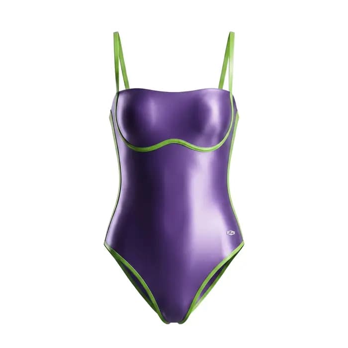 LEOHEX Maillot de bain une pièce brillant pour femme
