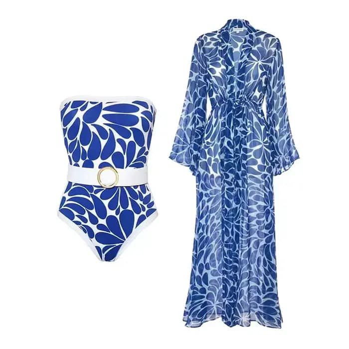 Nouvelle Arrivée Maillot de Bain Une Pièce Col V 2026 Imprimé Floral Sexy pour Femme