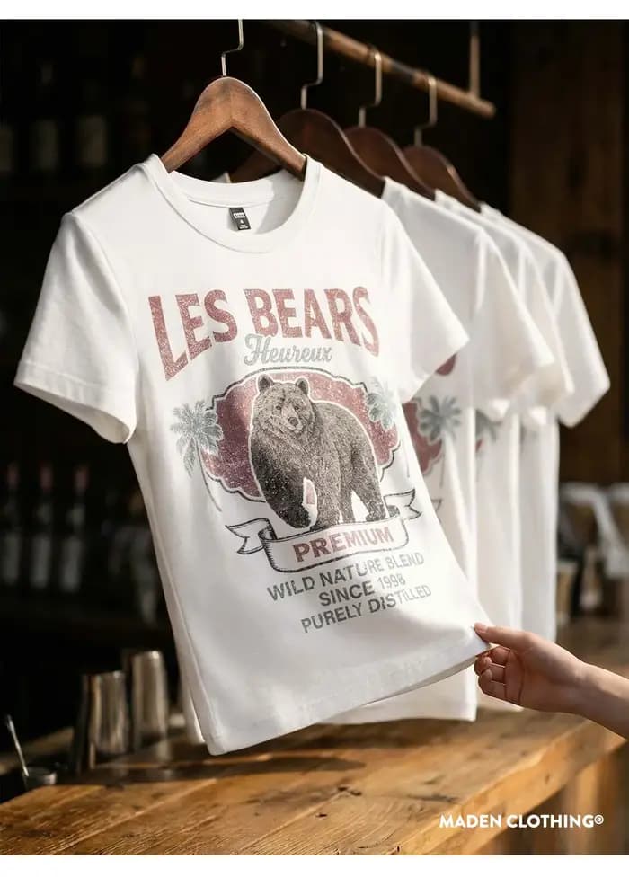 T-shirt court Maden pour femme, coupe ajustée, imprimé rétro magazine, séchage rapide, respirant, manches courtes, décontracté, été, usage quotidien