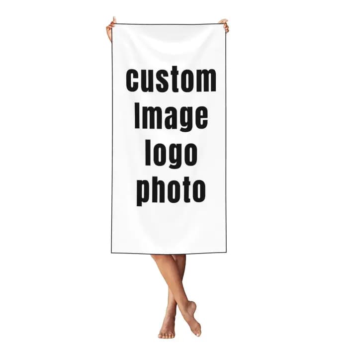 Serviette de bain avec Photo personnalisée 68x140