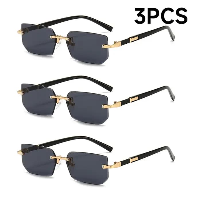Lunettes de soleil rectangulaires sans bords