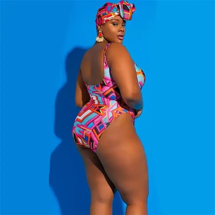 Maillot de bain une pièce grande taille pour femme, monokini surdimensionné, tenue de plage, 4XL