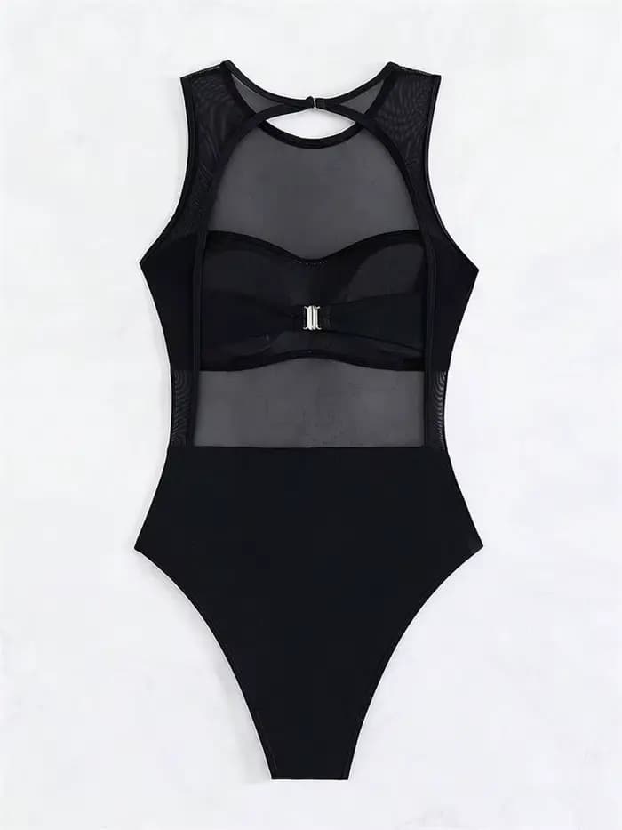 Maillot de bain une pièce transparent