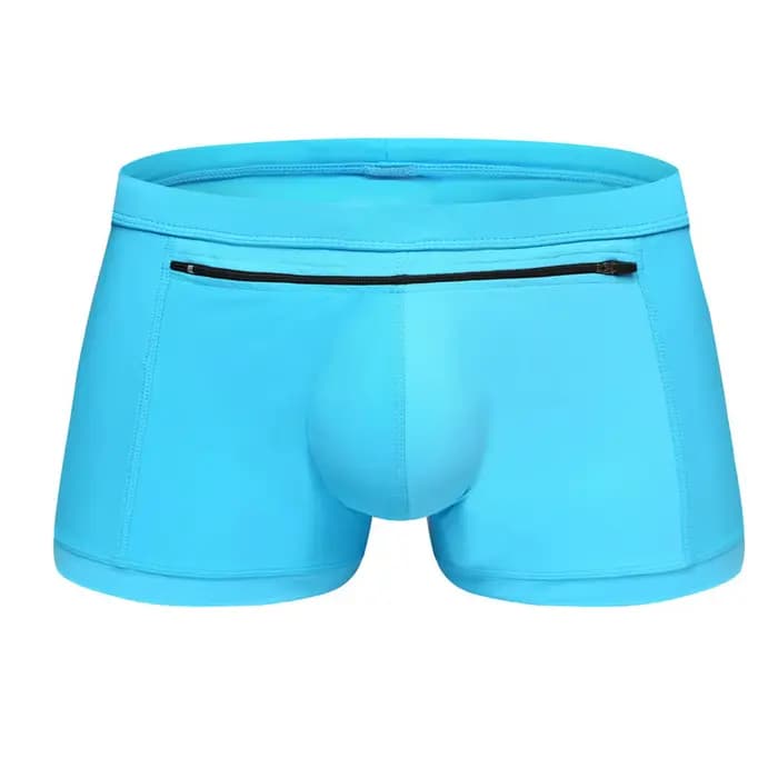 Maillot de bain pour hommes, boxer d'été, maillot de bain de plage, fermeture éclair, respirant, short de bain, sport, ropa hombre
