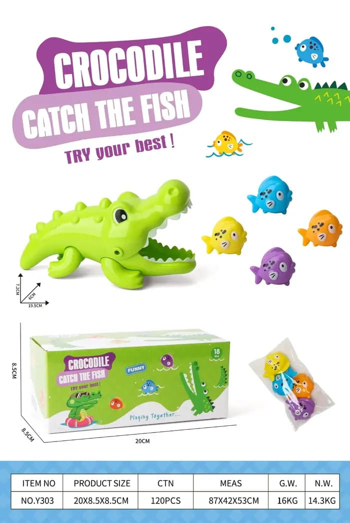 Nouveau jouet de bain crocodile créatif-amusant jeu d'eau pour bébé et jeu de pêche pour les enfants, jouet d'apprentissage éducatif pour le développement du bain