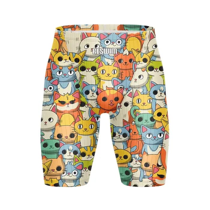 Maillot de bain chat mignon pour hommes, short d'endurance, entraînement athlétique, course, maillot de bain, plage, pantalon de Surf