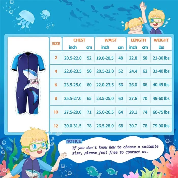 Enfants Shorty combinaisons 2mm néoprène jeunesse combinaison maillot de bain