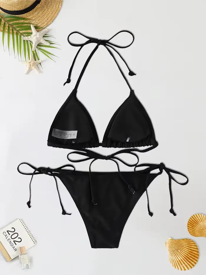 2 pièce/ensemble 2024 mode Sexy maillot de bain femmes Bikinis ensemble Triangle maillots de bain String maillots de bain String une pièce costumes brésilien Biquini