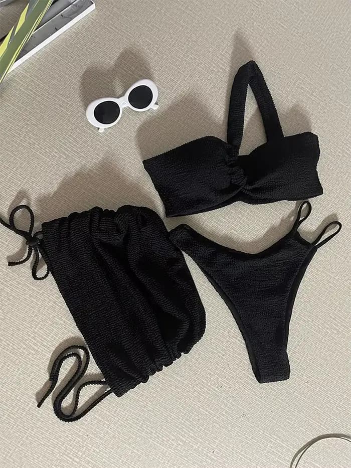Maillot de bain sexy 3 pièces pour femmes, micro bikini, culotte tanga, ensemble deux pièces, style
