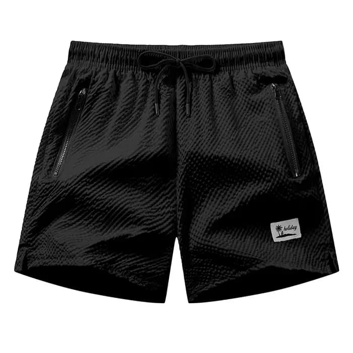 Shorts de plage en seersucker pour hommes avec doublure en mesh, shorts de plage décontractés d'été