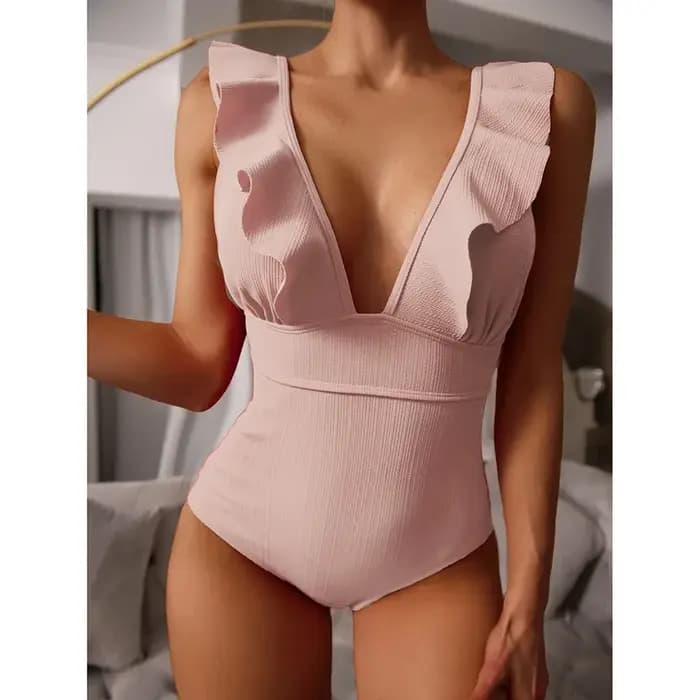 Maillot de bain une pièce à volants