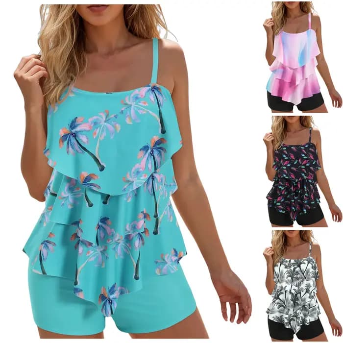 Ensembles de bikinis taille haute pour femmes