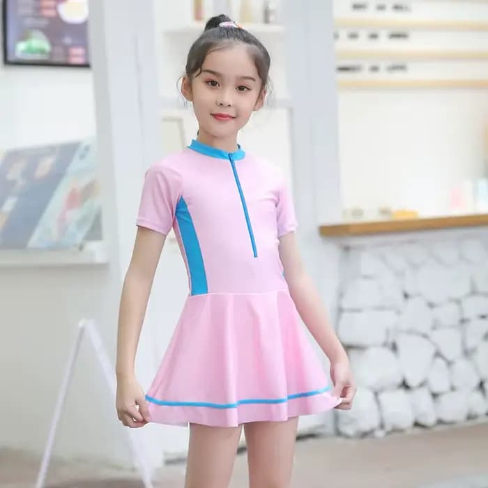 2025 nouvelles filles maillot de bain une pièce maillots de bain UPF50 + imprimer bébé à manches courtes maillots de bain L-5XL fille enfant en bas âge plage maillots de bain