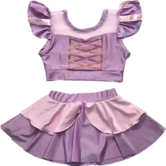 Maillots de bain princesse pour filles, design mignon, vêtements de plage pour enfants, taille 100-1