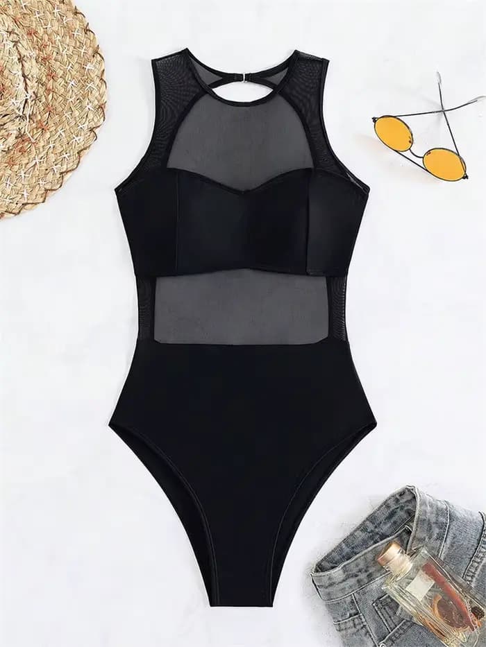 Maillot de bain une pièce transparent