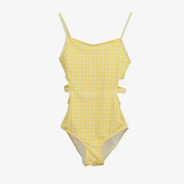 Maillot de bain une pièce à carreaux