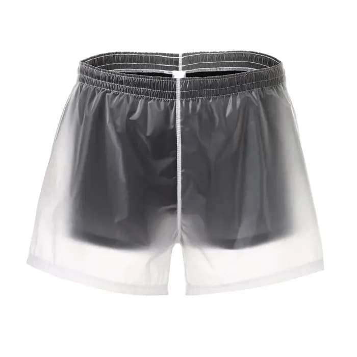 Hommes plage troncs homme maillot de bain Transparent Sexy
