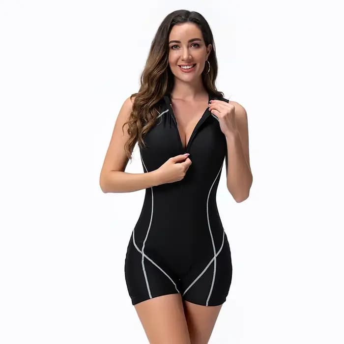 Femme maillot de bain sans manches séchage rapide surf costume une pièce