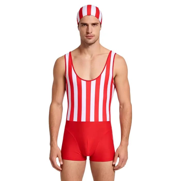 Maillot de bain une pièce pour homme à séchage rapide