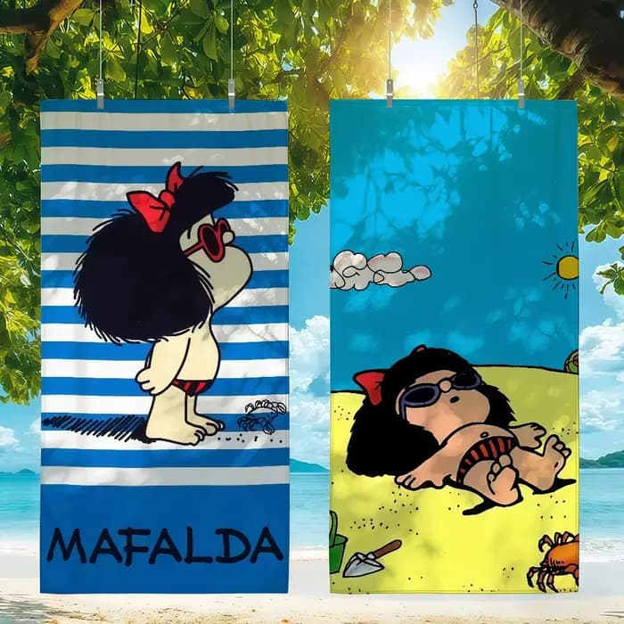 Serviette Mafalda pour la plage
