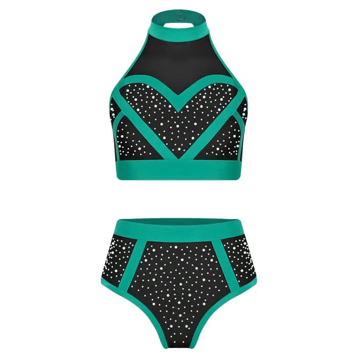 Maillot de bain femme brillant avec strass