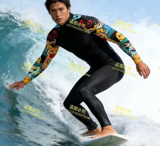 Maillot de bain Rashguard à manches longues pour hommes