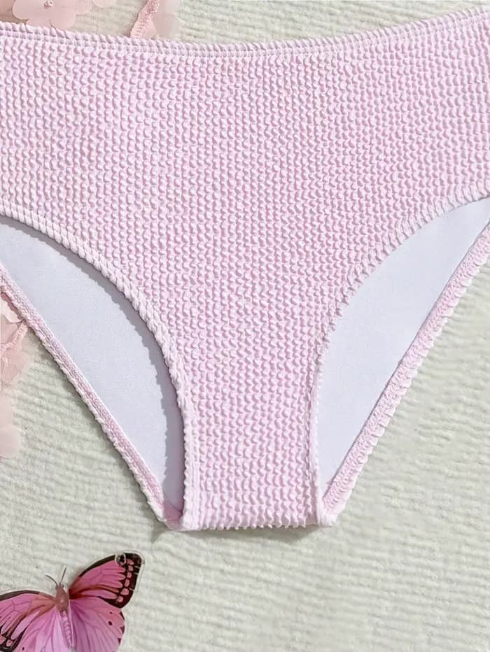 Ensemble de bikinis 3 pièces pour adolescentes et jeunes filles, jupe de plage en maille florale 3D, maillot de bain pour filles de 7 à 16 ans, maillot de bain mignon et décontracté pour grandes fille