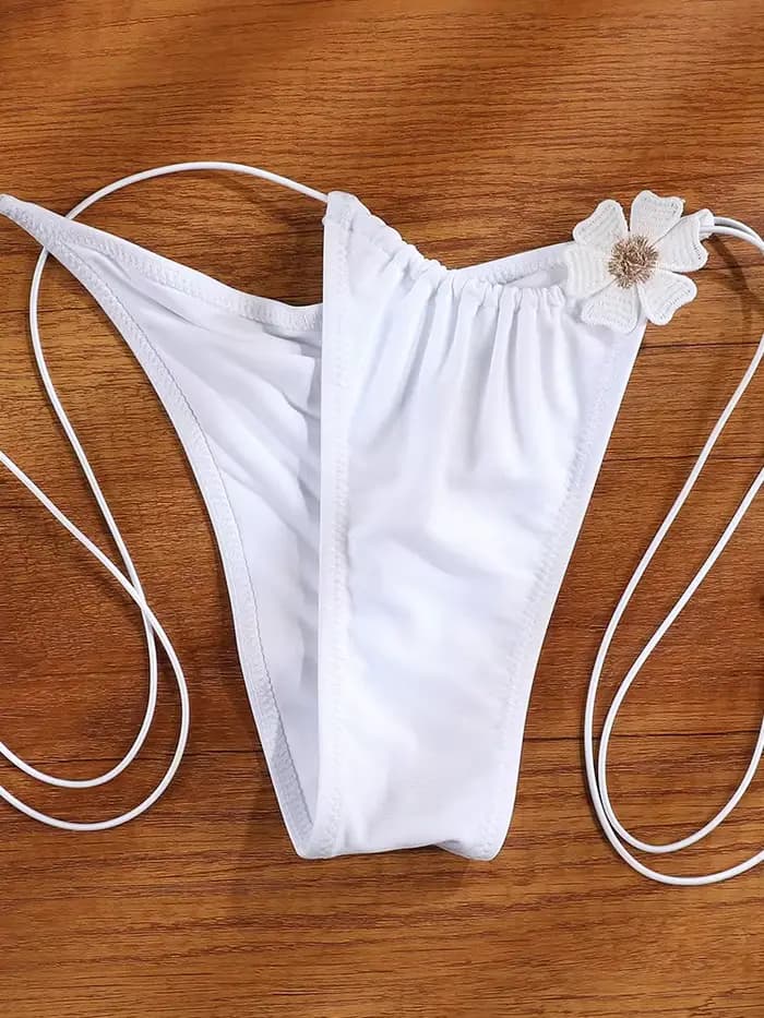 Maillot de bain blanc Rinabe à fleurs