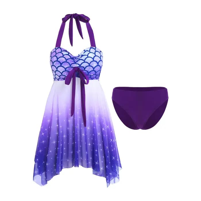 Maillot de bain sirène 2 pièces pour femmes