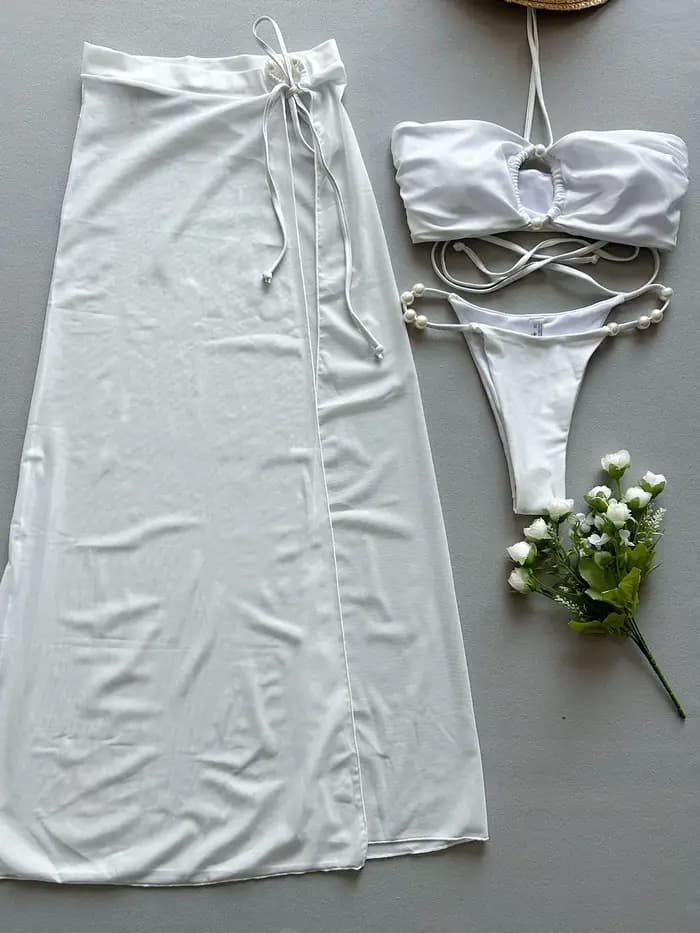 Ensemble Bikini Sexy Blanc et Noir 2026 pour Femme