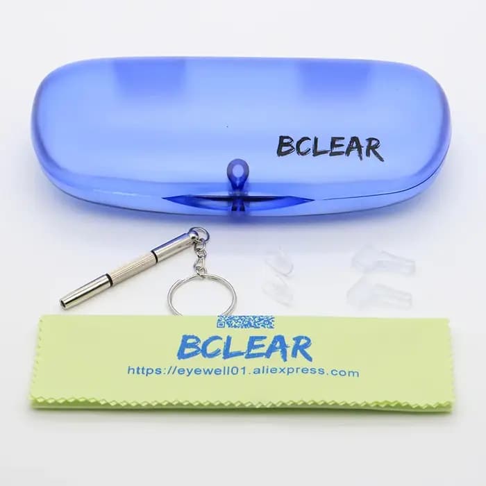 BCLEAR Desgin pur titane hommes classique Double pont lunettes cadre optique luxe Ultra léger lunett