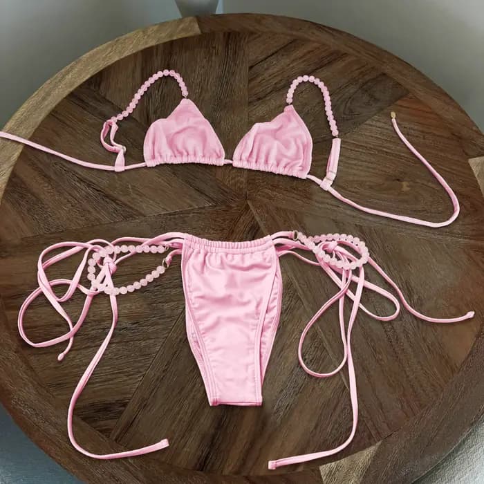 Maillot de bain Sexy col en V Bikini licou maillots