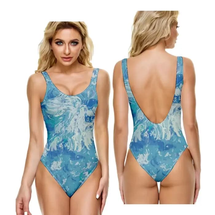 Une pièce Maillot de bain dégradé Psychédélique Sunburst imprimé décontracté ventre contrôle m