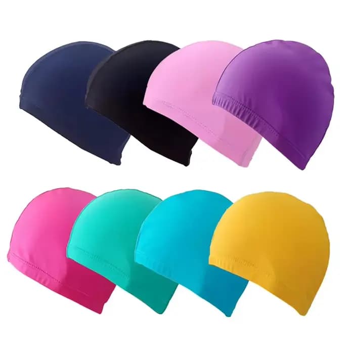 Bonnet de bain élastique en nylon avec protection des oreilles, pour cheveux longs, bonnet de piscine fin, accessoires de natation