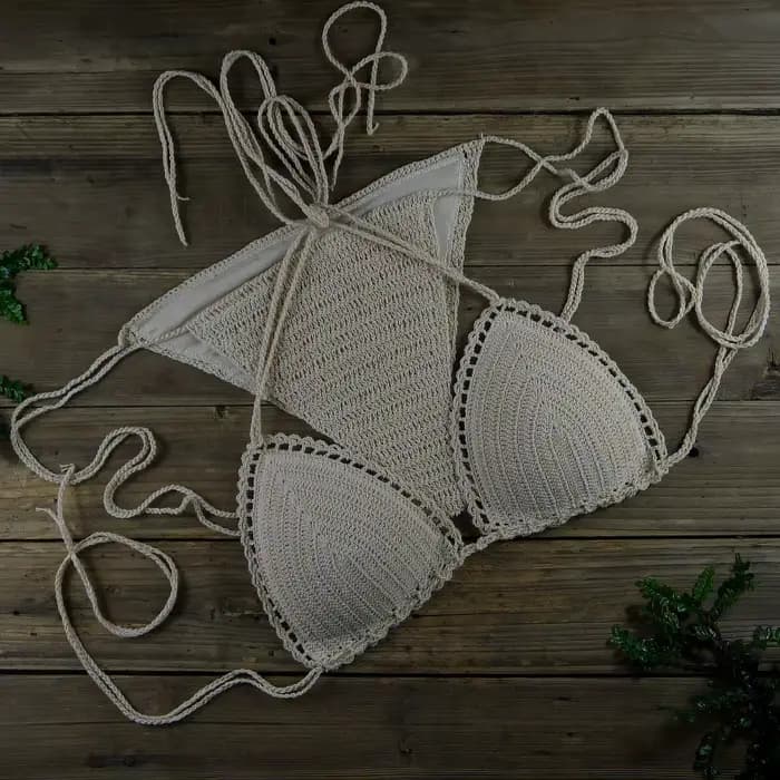Maillots de bain pour femmes, maillot de bain push-up, ensembles de bikinis au crochet faits à la main, shorts de bain avec doublure